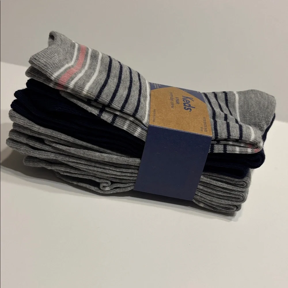 Keds Women's Crew Socks 6 Pack
